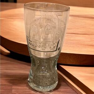 MCDONALD’S Clear Raised Glass Lettering Drinking Glass 1992